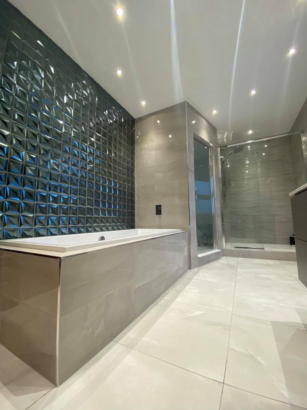 Modern bathroom vanity installation
