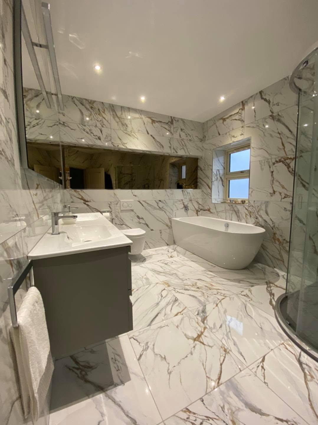 Luxury marble bathroom renovation